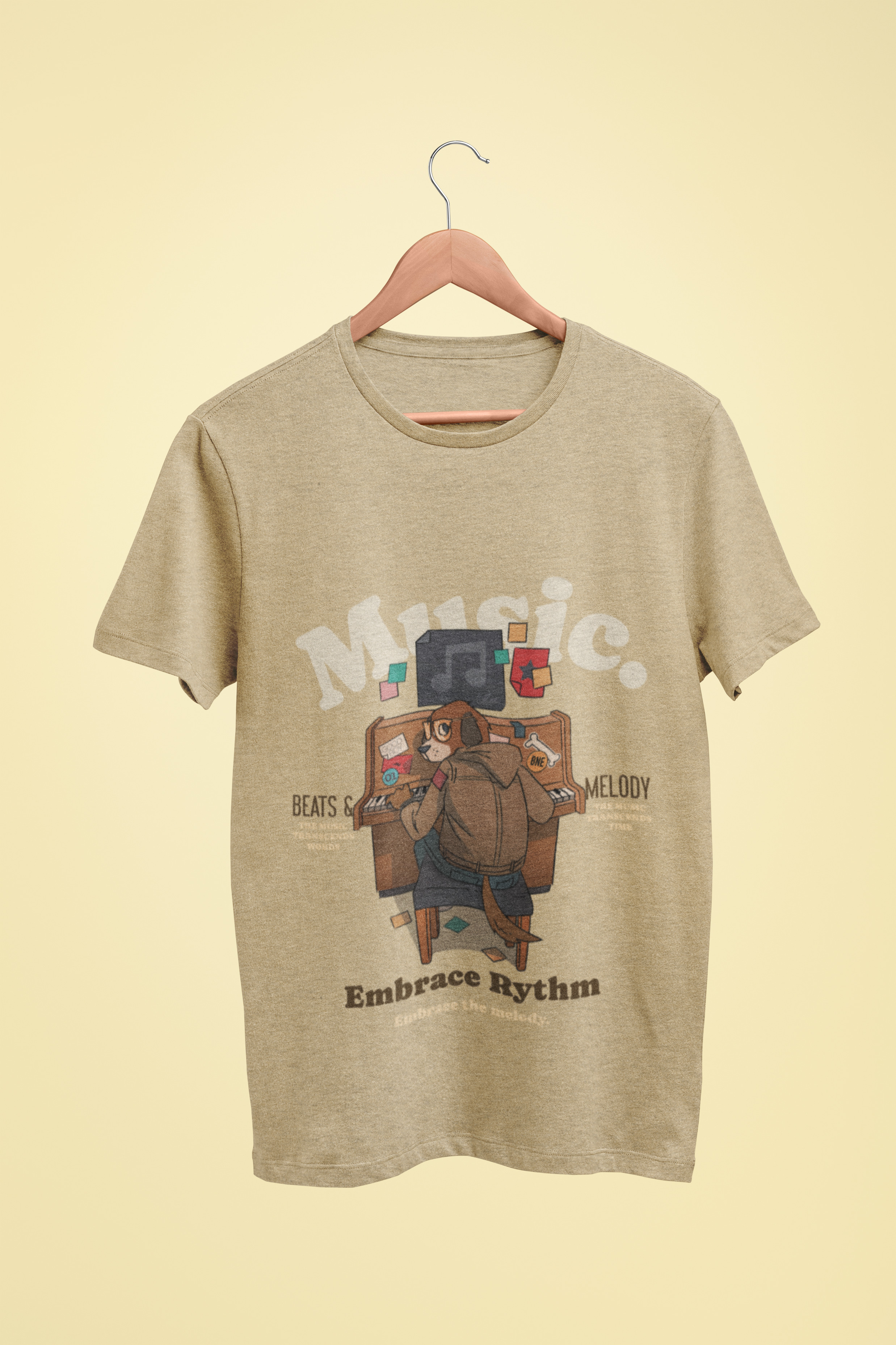 Beige Beats & Melody T-Shirt