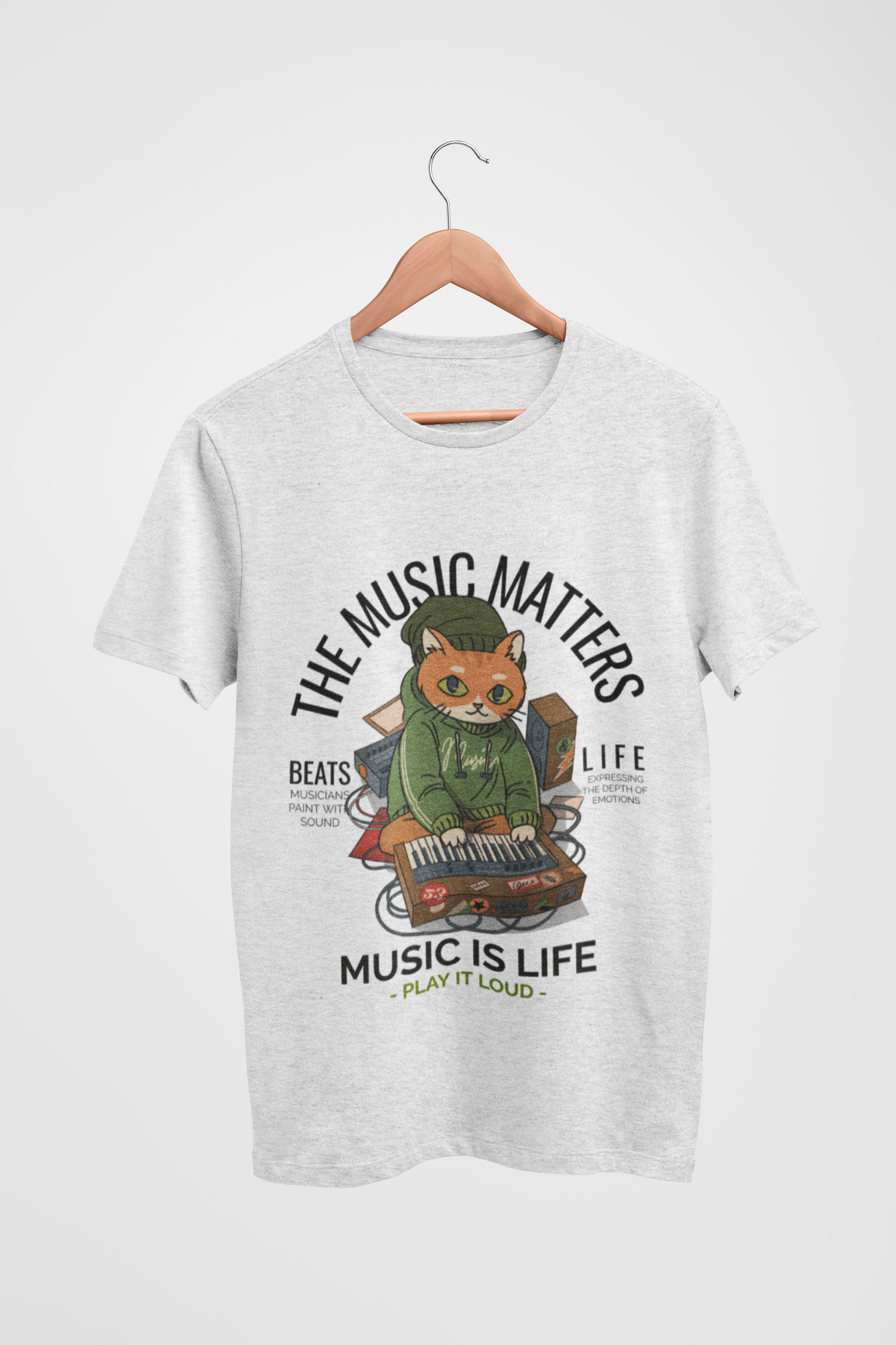 White MusiC Is Life T-Shirt