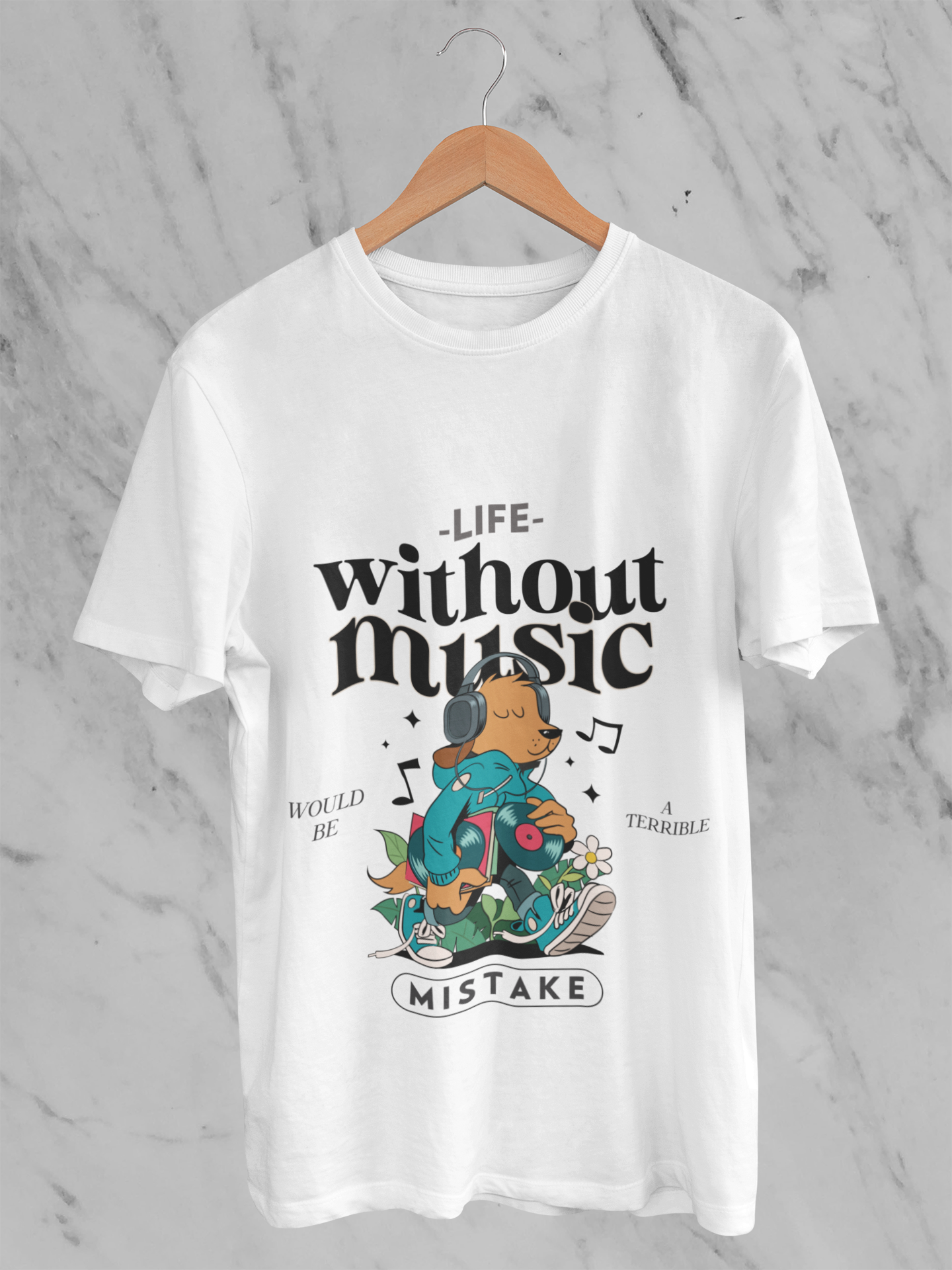 White Without Music Plus Size T-Shirt