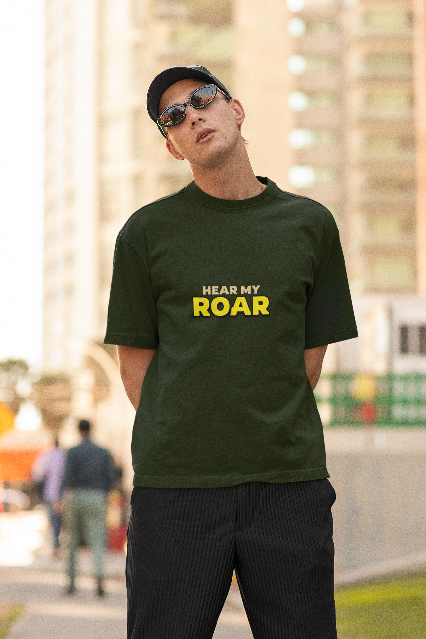 【YOURNUS】Folded Balloon T-shirt Exclusive Oversized T-Shirt for mens - Fuzemens